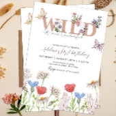 Wild & Onederful Wildflower 1e Verjaardag Schattig Kaart