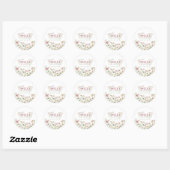 Wild & Onederful Wildflower 1st Birthday Party Ronde Sticker (Vel)