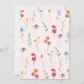 Wild & Onederful Wildflower Regenboog 1e Verjaarda Kaart (Achterkant)