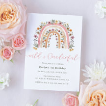 Wild & Onederful Wildflower Regenboog 1e Verjaarda