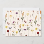 Wild Onederful Wildflower Regenboog Verjaardag Fot Bedankkaart (Achterkant)