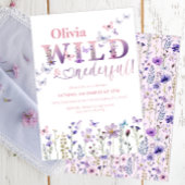 Wild & Onederful Wildflower Vlinder 1e Verjaardag Kaart