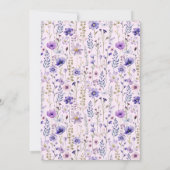 Wild & Onederful Wildflower Vlinder 1e Verjaardag Kaart (Achterkant)