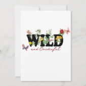 Wild & Onederful Wildflower Zomer 1e Verjaardag Kaart (Achterkant)