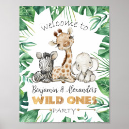 Wild Ones Birthday Party Welkomstdeurteken Poster