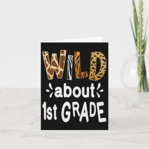 Wild ongeveer 1e klas Welkom Byck eerst naar schoo Kaart