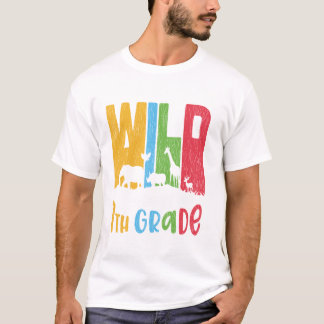 Wild ongeveer 7e klas terug naar school 1e dag van t-shirt
