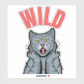 Wild... Ontdek de vele vormen van de kat Sticker (Vel)