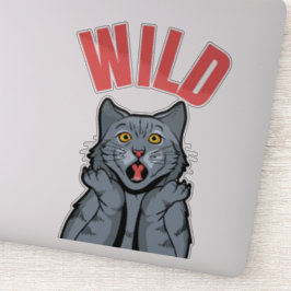 Wild... Ontdek de vele vormen van de kat Sticker