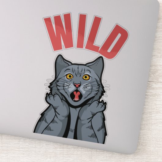 Wild... Ontdek de vele vormen van de kat Sticker (Detail)
