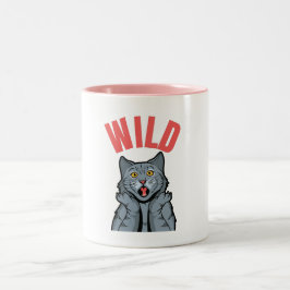 Wild... Ontdek de vele vormen van de kat Tweekleurige Koffiemok