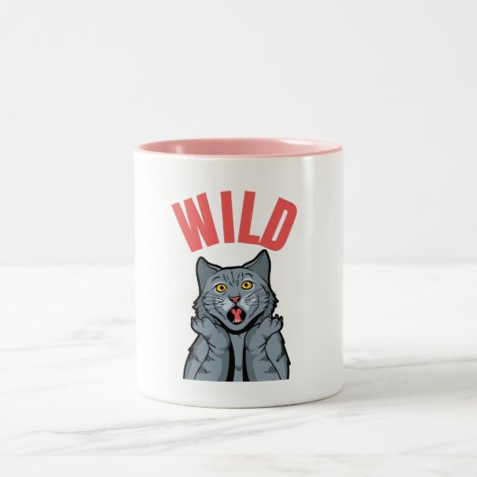 Wild... Ontdek de vele vormen van de kat Tweekleurige Koffiemok (Center)