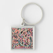 Wild, oorspronkelijk abstract sleutelhanger (Voorkant)