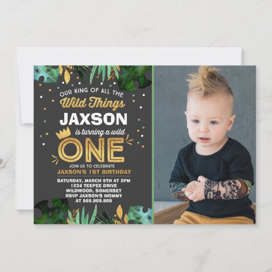 Wild Op een dag uitnodiging Wilde Dingen Verkomst (Voorkant)