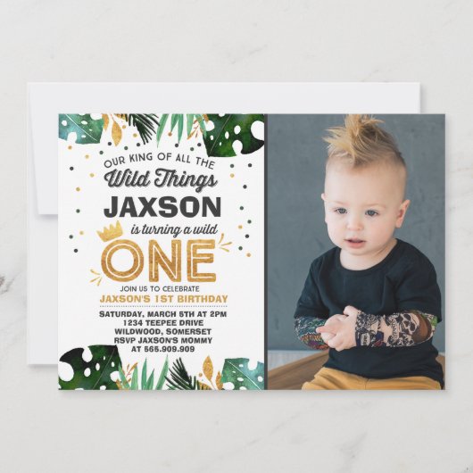 Wild Op een dag uitnodiging Wilde Dingen Verkomst (Voorkant)