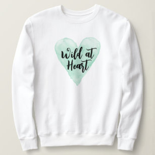 Wild op hart geweldige wit sweatshirt voor vrouwen