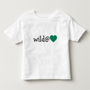Wild op hart - groen hart kinder shirts