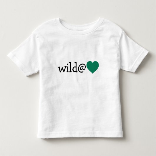 Wild op hart - groen hart kinder shirts (Voorkant)