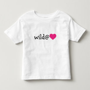 Wild op hart - heet roze hart kinder shirts