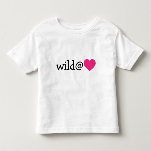 Wild op hart - heet roze hart kinder shirts (Voorkant)