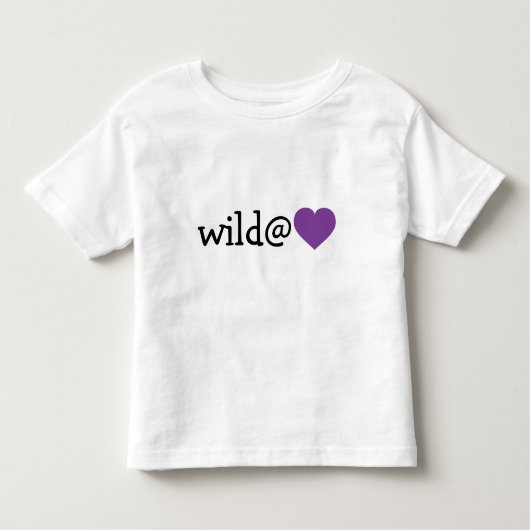 Wild op hart - Paars hart Kinder Shirts (Voorkant)