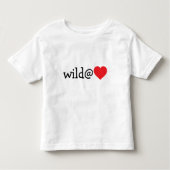 Wild op hart - rood hart kinder shirts (Voorkant)