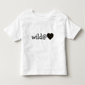 Wild op hart - zwart hart kinder shirts (Voorkant)