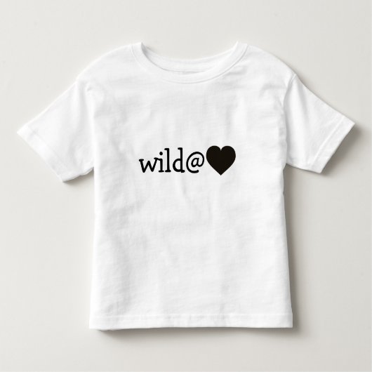 Wild op hart - zwart hart kinder shirts (Voorkant)