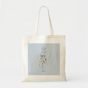 Wild op Heart Custom Name Dusty Blue Bridesmaid Tote Bag