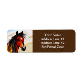 Wild op het hart - een Western pionnen Pony Etiket (Voorkant)