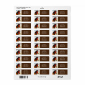 Wild op het hart - een Western pionnen Pony Etiket (Full Sheet)