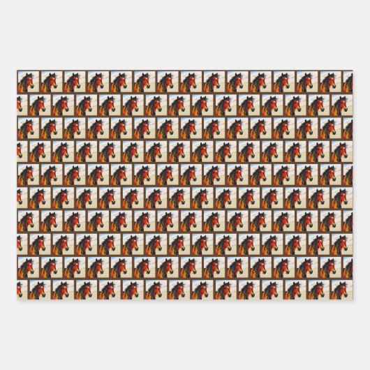 Wild op het hart - een Western pionnen Pony Inpakpapier Vel (Voorkant)