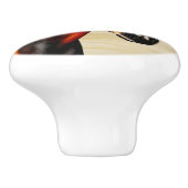 Wild op het hart - een Western pionnen Pony Keramische Knop (Zijkant)