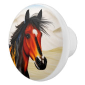 Wild op het hart - een Western pionnen Pony Keramische Knop (Rechts)