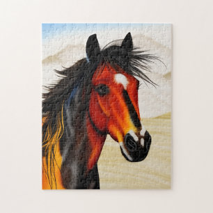 Wild op het hart - een Western pionnen Pony Legpuzzel