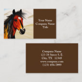 Wild op het hart - een Western pionnen Pony Visitekaartje (Voorkant / Achterkant)