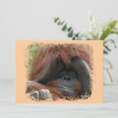 Wild Orangutan Birthday Party nodigt uit Kaart (Staand voorkant)