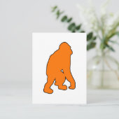 Wild Orangutan Great Ape Monkey Silhouette Briefkaart (Staand voorkant)