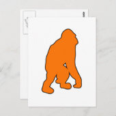 Wild Orangutan Great Ape Monkey Silhouette Briefkaart (Voorkant / Achterkant)
