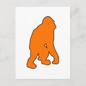 Wild Orangutan Great Ape Monkey Silhouette Briefkaart (Voorkant)