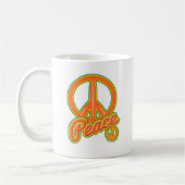 Wild Oranje Vredesgebaar Groovy Sixties Slogan Koffiemok (Links)