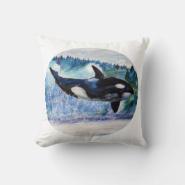 Wild Orca Art Gooi Kussen