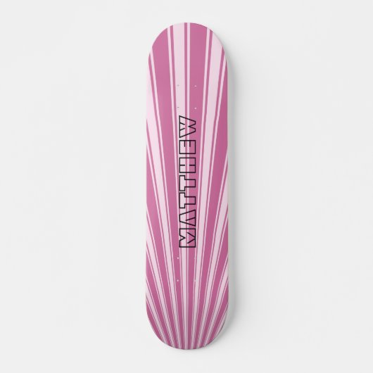 Wild orchid Color Stripe Funky Pattern Persoonlijk Skateboard (Voorkant)