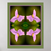 Wild Orchid Flower Abstract Poster (Voorkant)