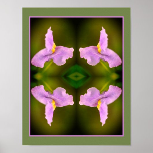 Wild Orchid Flower Abstract Poster (Voorkant)
