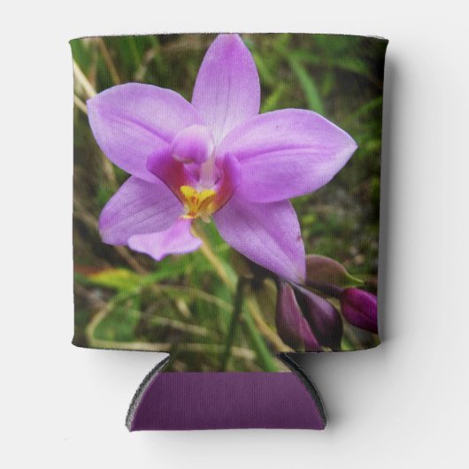 Wild Orchid Paarse Tropische Bloem Blikjeskoeler (Voorkant)