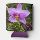 Wild Orchid Paarse Tropische Bloem Blikjeskoeler (Achterkant)