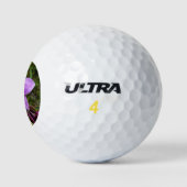 Wild Orchid Paarse Tropische Bloem Golfballen (Logo)