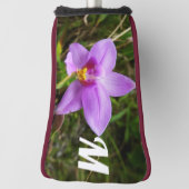 Wild Orchid Paarse Tropische Bloem Golfheadcover (Draai 90)