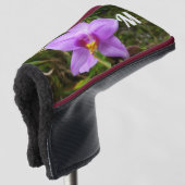 Wild Orchid Paarse Tropische Bloem Golfheadcover (3/4 voorkant)